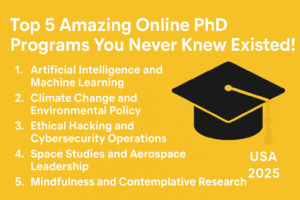 Top 5 Amazing Online PhD Programs You Never Knew Existed! (USA – 2025)